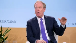 Microsoft’s Brad Smith says milk faces more safety rules than AI