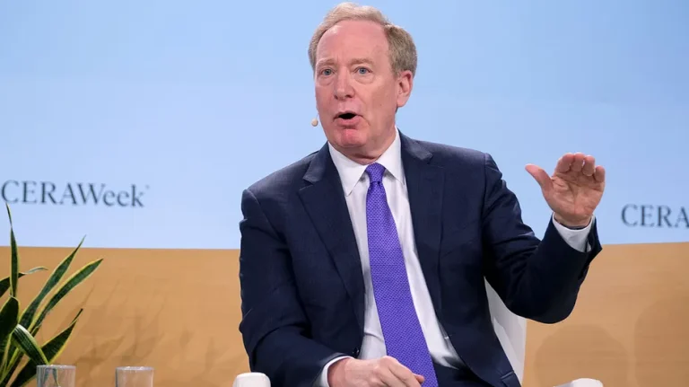 Microsoft’s Brad Smith says milk faces more safety rules than AI