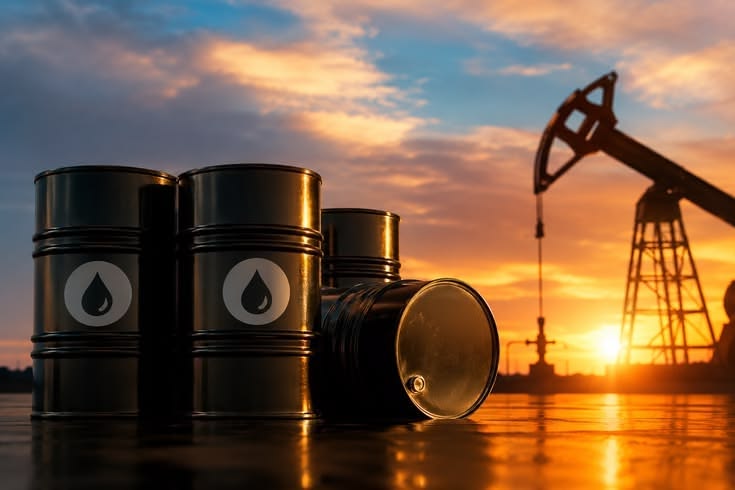 Brent crude holds near $102 a barrel, back above $100 after a volatile year